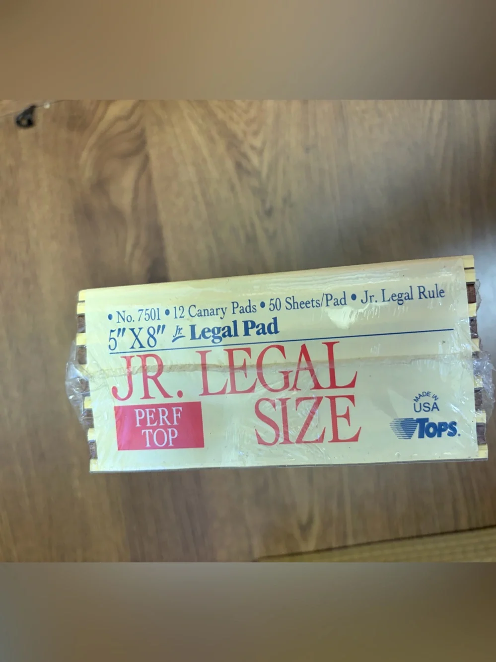 36 Tops Jr. Legal Size White Pads 5” x 8” – 3 Sealed Packs